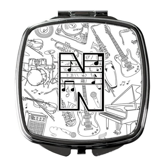 Letter N Musical Note Letters Compact Mirror