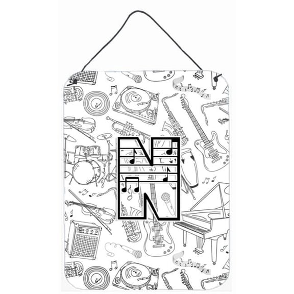 Letter N Musical Note Letters Wall and Door Hanging Prints