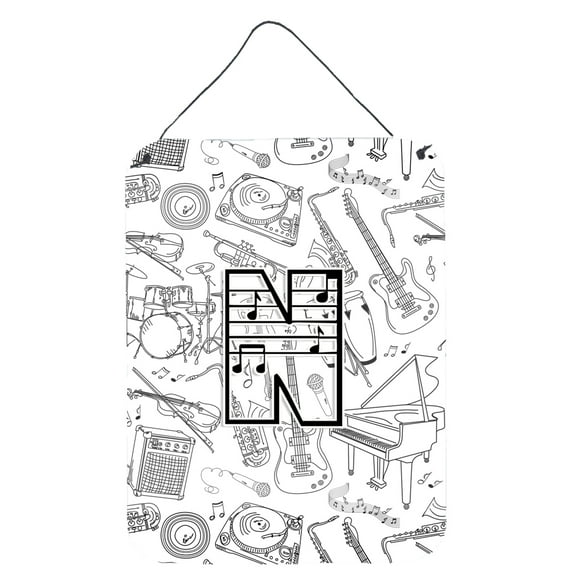 Letter N Musical Note Letters Wall or Door Hanging Prints