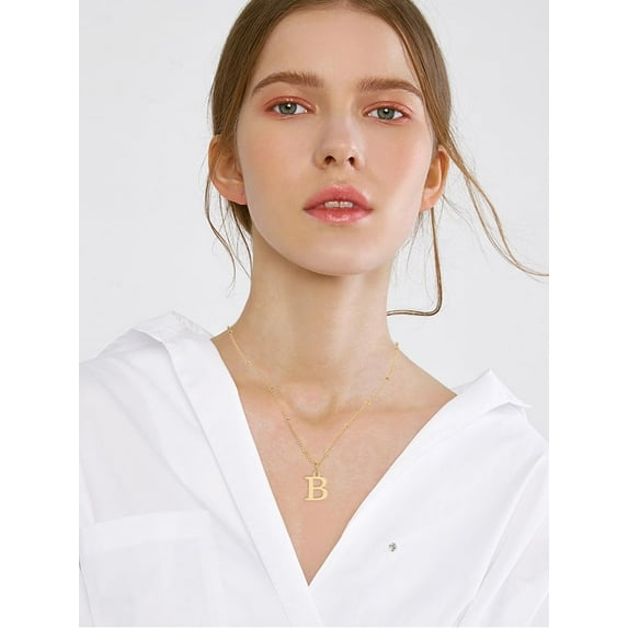 Letter Necklace Gold Alphabet Pendant Necklace for Women Dainty Gifts Golden