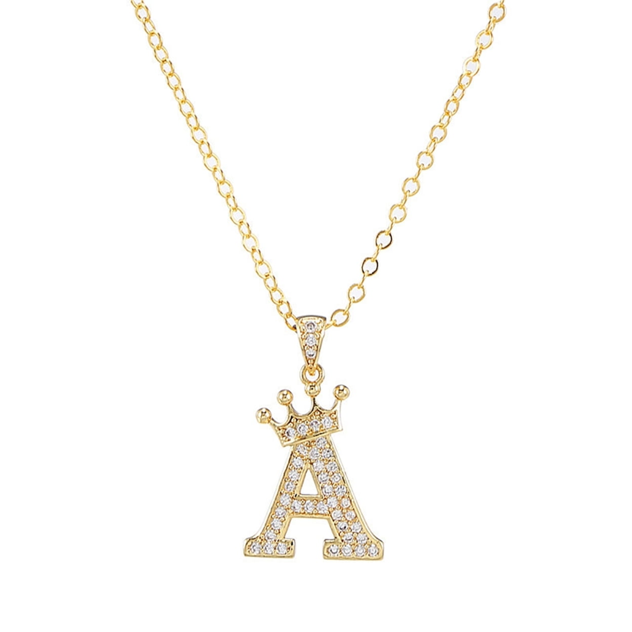 Crown letter hotsell necklace