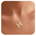 thumbnail image 1 of GOSFRY Letter Necklace for Women 14K Gold Plated Balloon Initial A-Z Pendant Necklace Trendy Dainty Satellite Bead Chain Necklace Personalized Custom Jewelry Gifts, 1 of 7