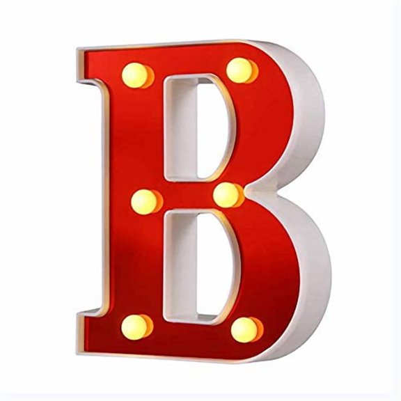 Letter Neon Lights-Glitter Alphabet Sign- Battery Powered Light Up Letters For Girls Bedroom- Birthday Party- Wedding & Home Wall Decor.