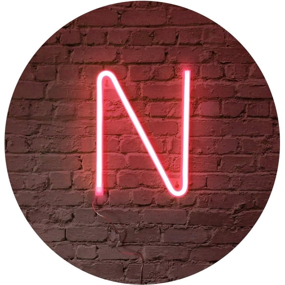 Letter Neon Lights, LED Neon Night Light Neon Lights Wall Decorative Night Light for Kids Bedroom Battery USB Operated Red