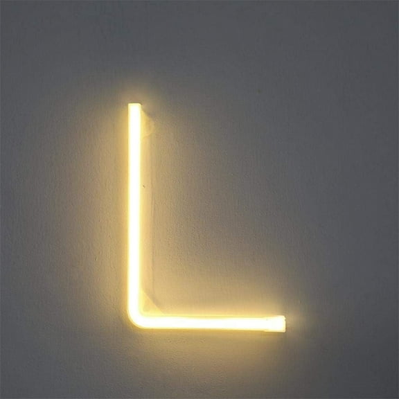 Letter Neon Lights, LED Neon Night Light Neon Lights Wall Decorative Night Light for Kids Bedroom Battery USB Operated Warm White
