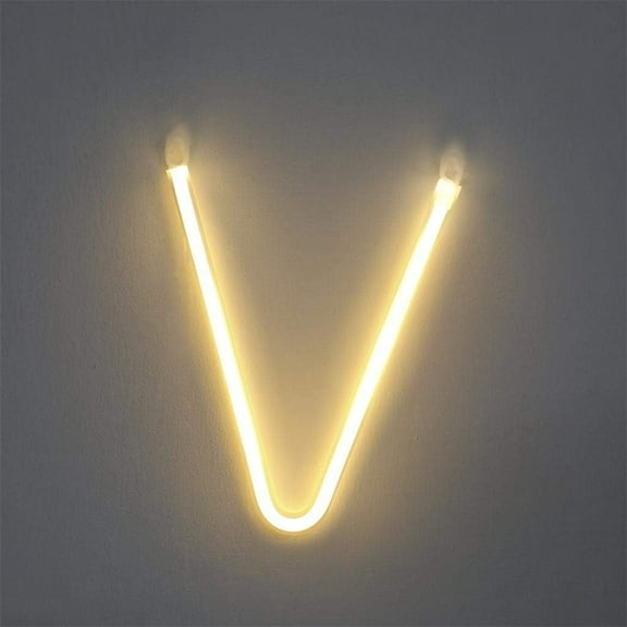 Letter Neon Lights, LED Neon Night Light Neon Lights Wall Decorative Night Light for Kids Bedroom Battery USB Operated Warm White