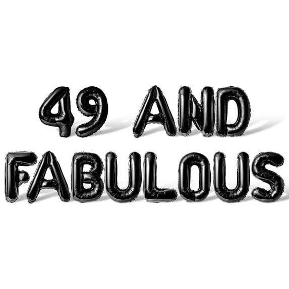 Letter & Number Balloons - 49 AND FABULOUS 16