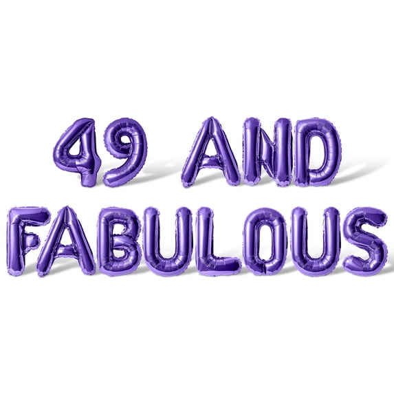 Letter & Number Balloons - 49 AND FABULOUS 16