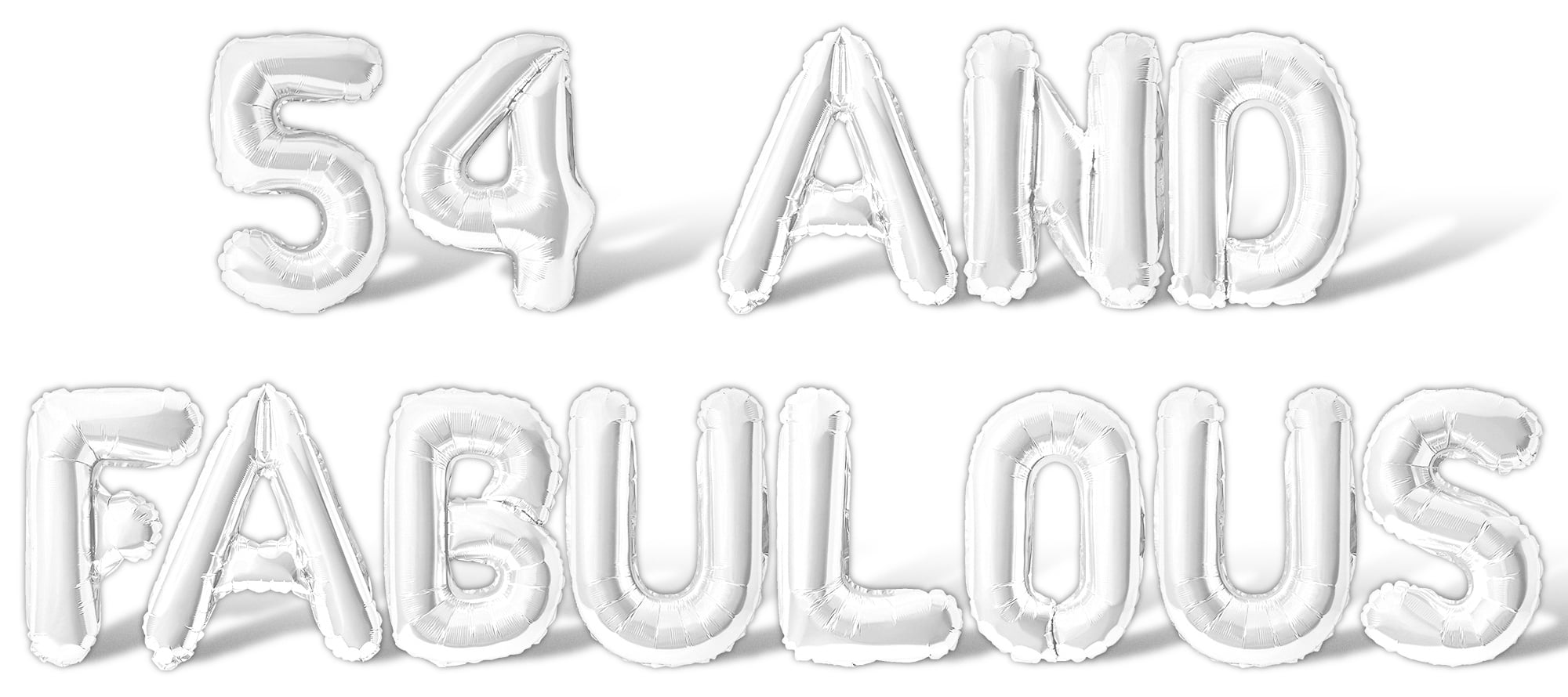 Letter & Number Balloons - 54 AND FABULOUS 16