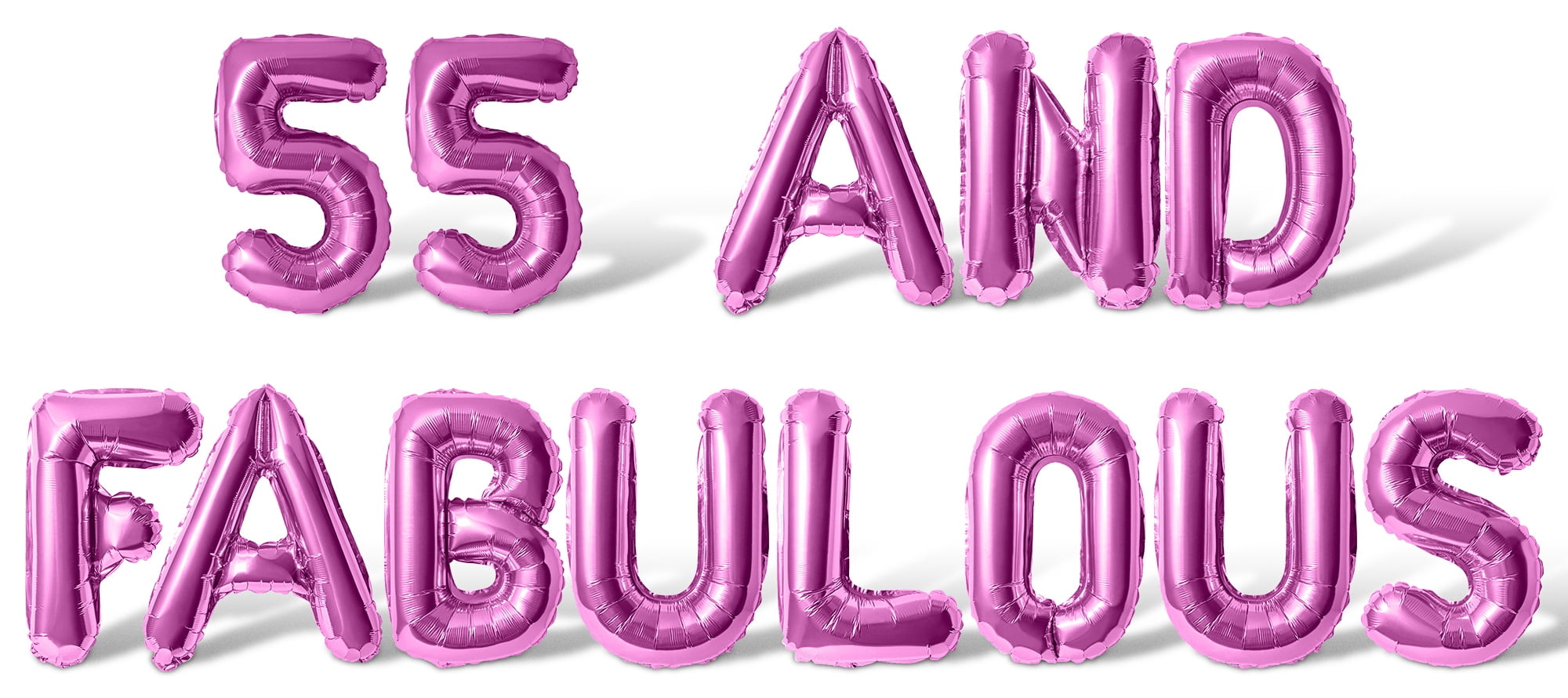 Letter & Number Balloons - 55 AND FABULOUS 16