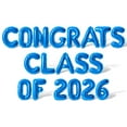 thumbnail image 1 of Letter & Number Balloons - CONGRATS CLASS OF 2026 16" Inch Alphabet Letters Foil Mylar Balloon Graduation Party Banner (Blue), 1 of 5