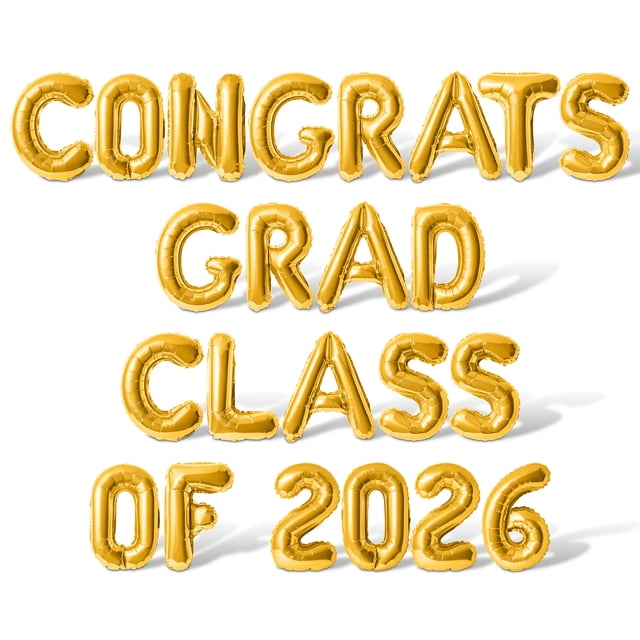 Grad 26 Letters Letter & Number Balloons - CONGRATS GRAD CLASS OF 2026 16