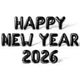 thumbnail image 1 of Letter & Number Balloons - HAPPY NEW YEAR 2026 16" Inch Alphabet Letters Foil Mylar Balloon New Years Party Banner (Black), 1 of 5