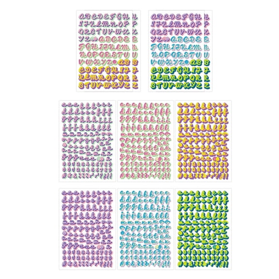 Letter Number Decorative Sticker Waterproof Adhesive PVC Sticker For Journal Planner Calendar Scrapbooking Gift Wrapping