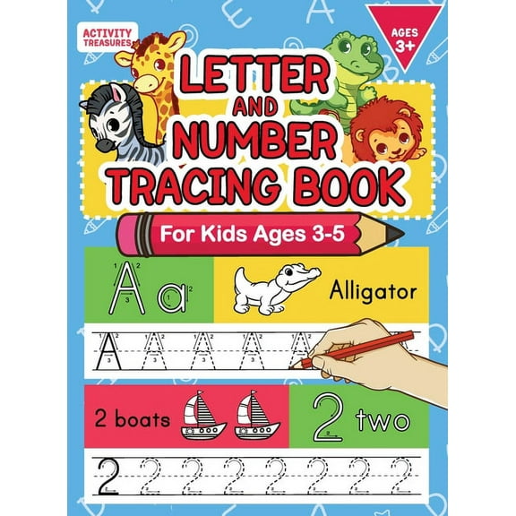 Letter And Number Tracing Book For Kids Ages 3-5: A Fun Practice Workbook To Learn The Alphabet And Numbers From 0 To 30, (Hardcover)
