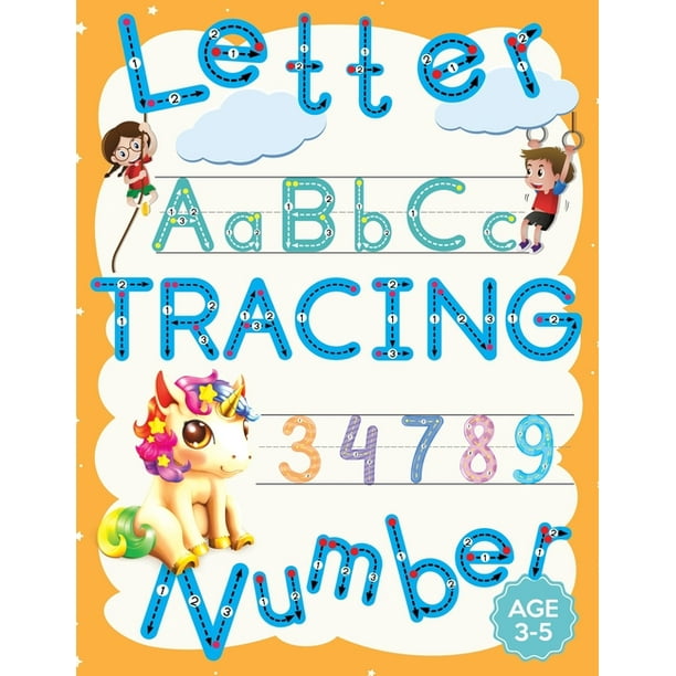 Letter and Number Tracing Books for Kids Ages 35 Letter Tracing Book, Number Tracing Book for