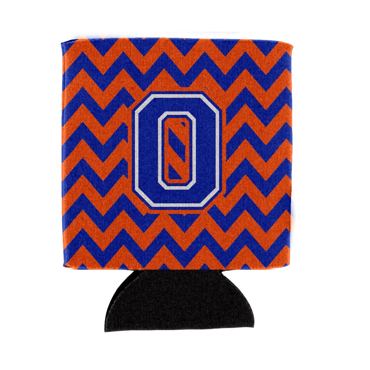 Letter O Chevron Orange and Blue Can or Bottle Hugger