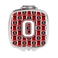 thumbnail image 1 of Letter O Football Cardinal & White Compact Mirror, 1 of 1