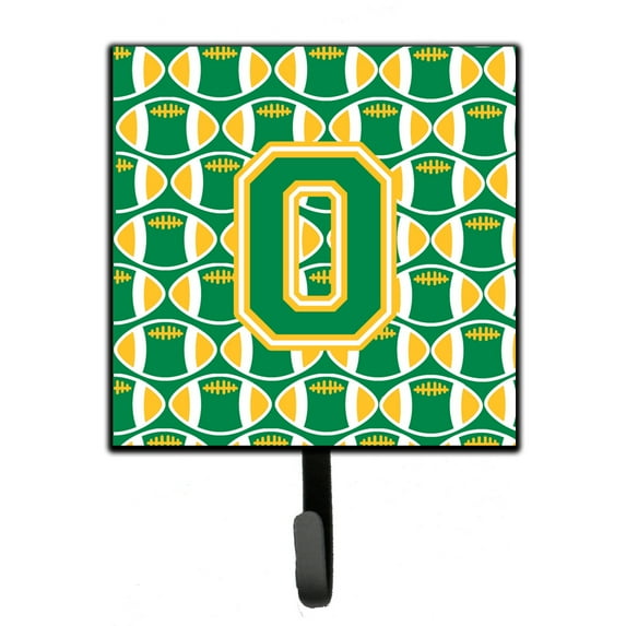 Letter O Football Green and Gold Leash or Key Holder