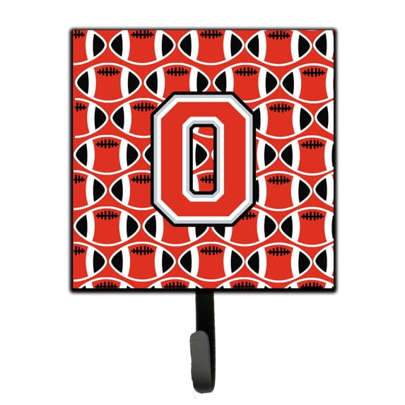 Letter O Football Scarlet and Grey Leash or Key Holder