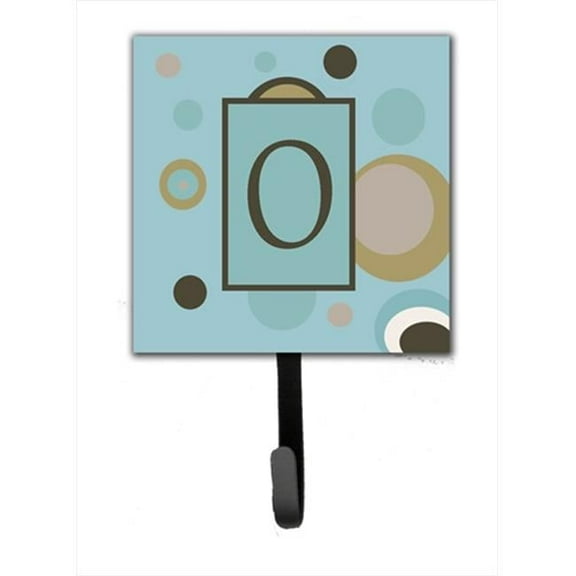 Letter O Initial Monogram - Blue Dots Leash Holder Or Key Hook