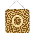 thumbnail image 1 of Letter O Initial Monogram - Giraffe Aluminium Metal Wall Or Door Hanging Prints - 6 x 6 In., 1 of 1