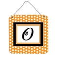thumbnail image 1 of Letter O Initial Monogram - Orange Polkadots Wall or Door Hanging Prints, 1 of 1