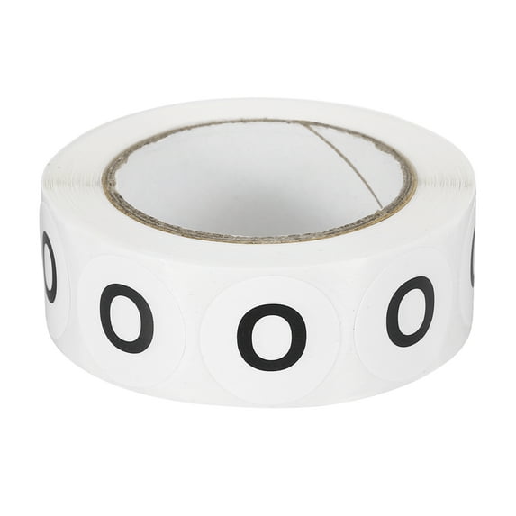 Uxcell Letter Inventory Labels, Round Circle Dots Stickers for Organization Letter O 0.75 inch