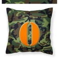 thumbnail image 1 of Letter O Monogram - Camo Green Fabric Decorative Pillow, 1 of 4