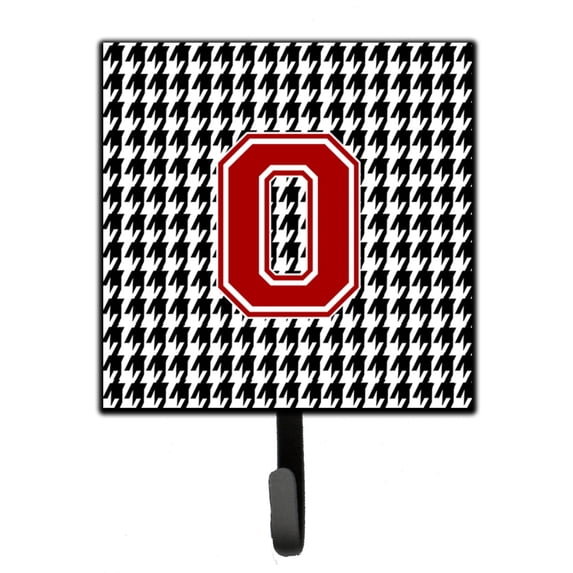 Letter O Monogram - Houndstooth Black Leash or Key Holder