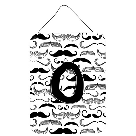 Letter O Moustache Initial Wall or Door Hanging Prints