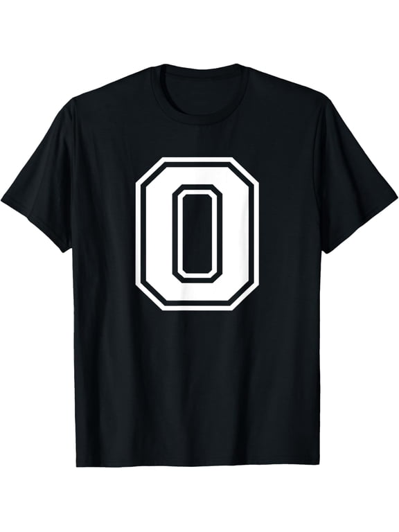 Letter O Name Initial Varsity Alphabet Monogram T-Shirt
