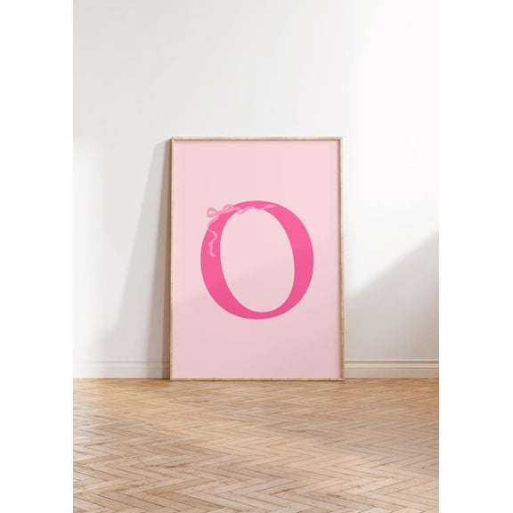 Letter O Poster, O Initial, Big Letters For Wall, Alphabet Letter Art, Letters For Nursery, Pink Wall Art, Pastel Poster, Teen Room Decor Wall Art, Modern Wall Decor, 8x12 UNFRAMED