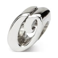 thumbnail image 1 of Letter O Script Charm .925 Sterling Silver Antique Finish Reflection Beads - QRS1430O, 1 of 5