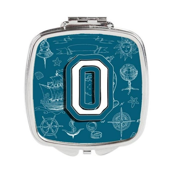 Letter O Sea Doodles Initial Alphabet Compact Mirror