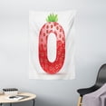 thumbnail image 1 of Letter O Tapestry, Vibrant Display of Summer Fruit in Shape of Capital O Tasty Alphabet, Wall Hanging for Bedroom Living Room Dorm Decor, 40W X 60L Inches, Vermilion Green Orange, by Ambesonne, 1 of 2