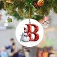 thumbnail image 1 of Letter Ornaments for Christmas Tree Personalized Letter B Alphabet Christmas Ornament Decorative Hanging Ornaments Round Acrylic Christmas Decorations, 1 of 5