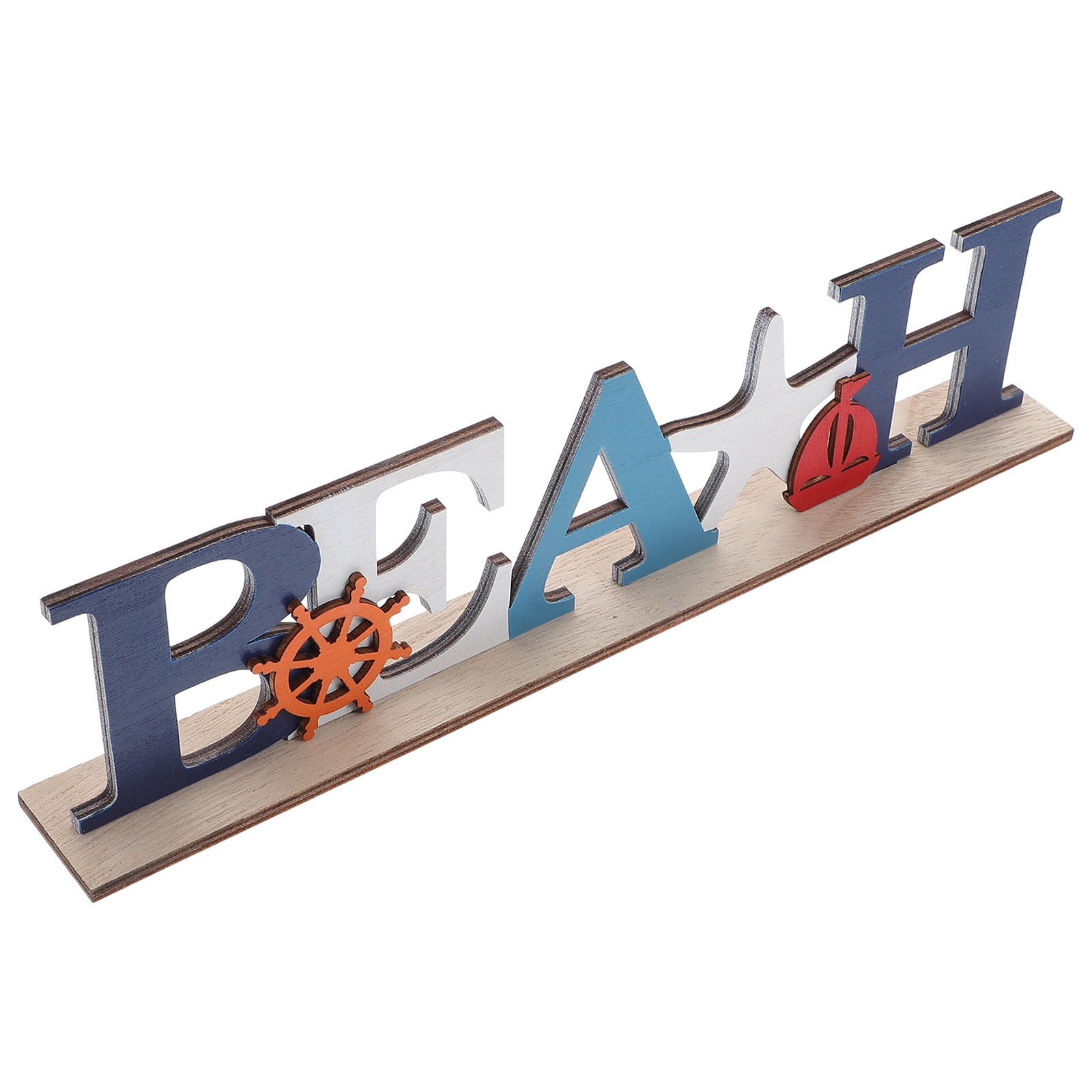 Letter Ornaments Living Room Decoration Marine Style Wood Vintage Signs