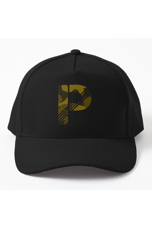 Letter P Baseball Cap, Alphabet P Typography Graphic Design, Classic Hat
