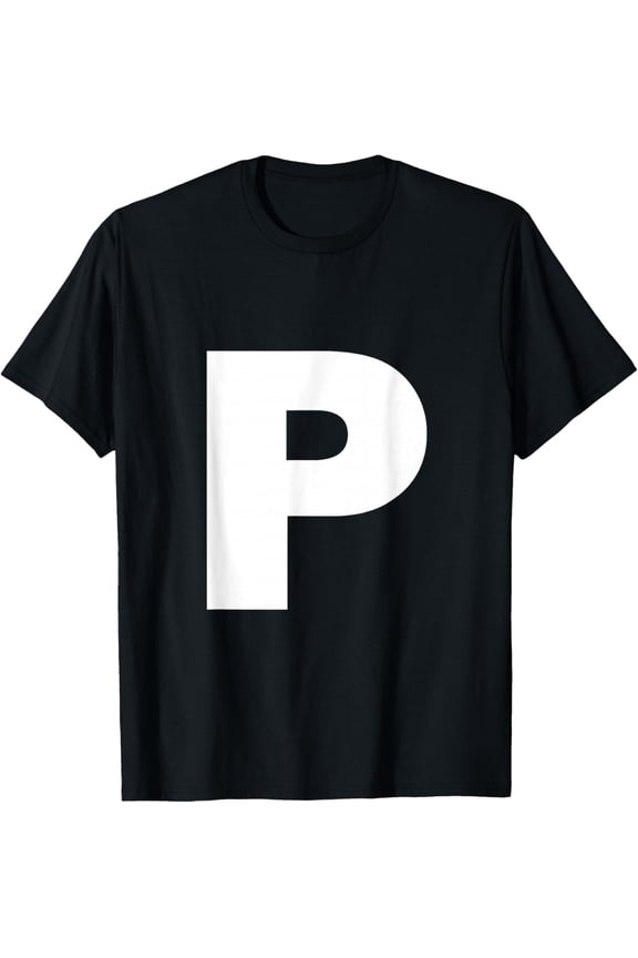 Letter P Capital Alphabet Monogram Initial T-Shirt