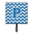 thumbnail image 1 of Letter P Chevron Blue and White Leash or Key Holder, 1 of 1