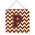 thumbnail image 1 of Letter P Chevron Maroon and Gold Wall or Door Hanging Prints, 1 of 1