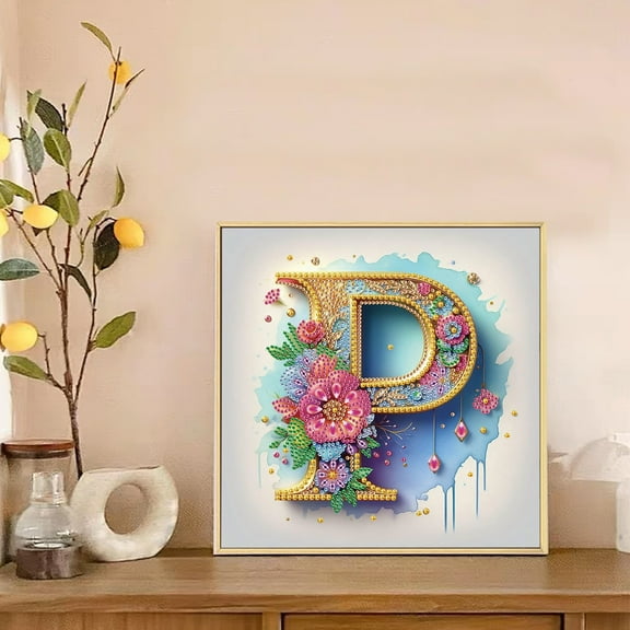Letter P Diamond Art Painting Kit