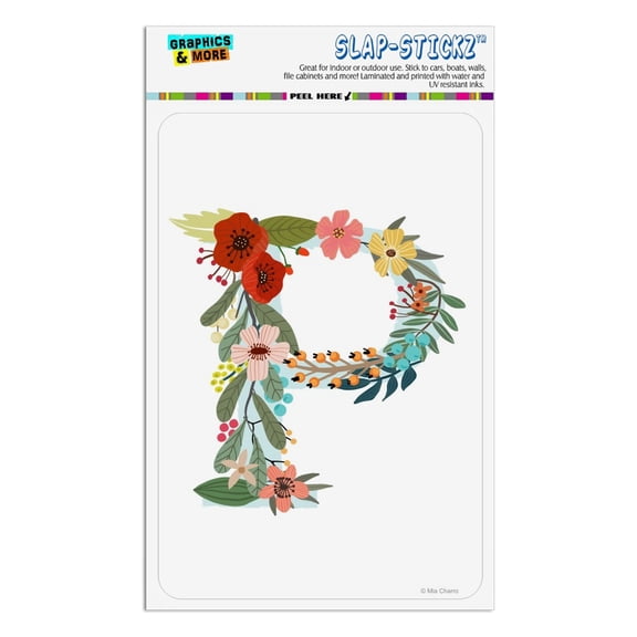 Letter P Floral Monogram Initial Home Business Office Sign