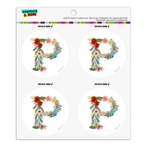 Letter P Floral Monogram Initial Refrigerator Fridge Locker Vinyl Circle Magnet Set