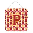 thumbnail image 1 of Letter P Football Cardinal and Gold Wall or Door Hanging Prints, 1 of 1