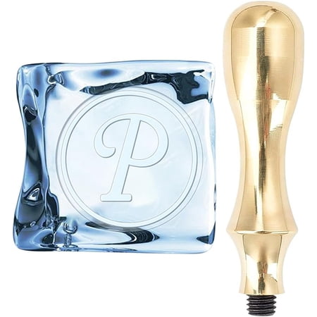 Letter P Ice Cube Stamp Initials Ice Branding Stamp with Removable Brass Brass Head Stamp Handle Replacement for Cocktails Whiskey Mojito Monogram DIY