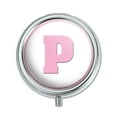 thumbnail image 1 of Letter P Initial Baby Girl Block Font Pink Shower Pill Box, 1 of 1