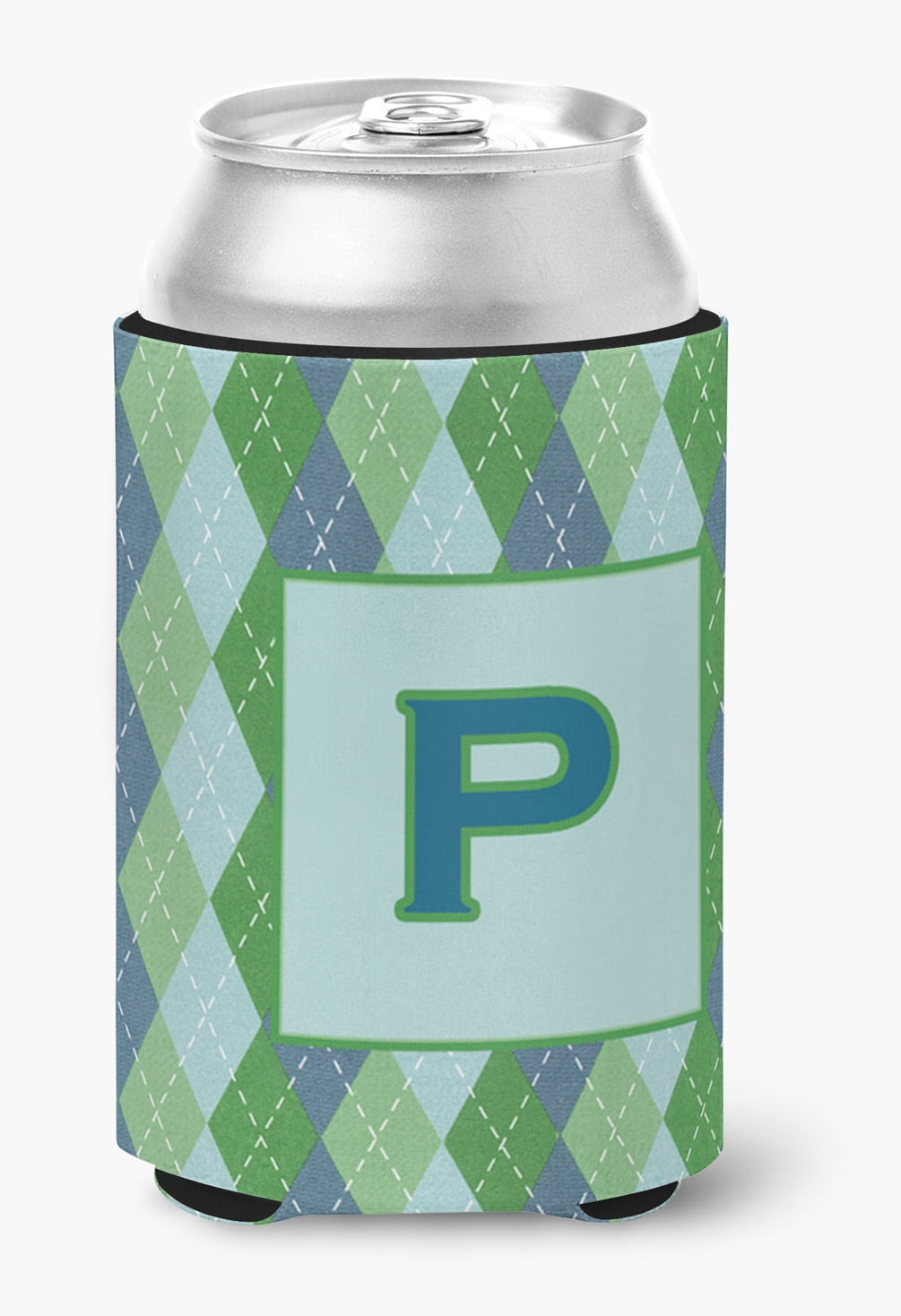 Letter P Initial Monogram - Blue Argoyle Can or Bottle Hugger