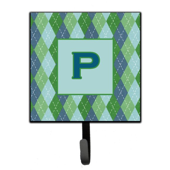 Letter P Initial Monogram - Blue Argoyle Leash or Key Holder